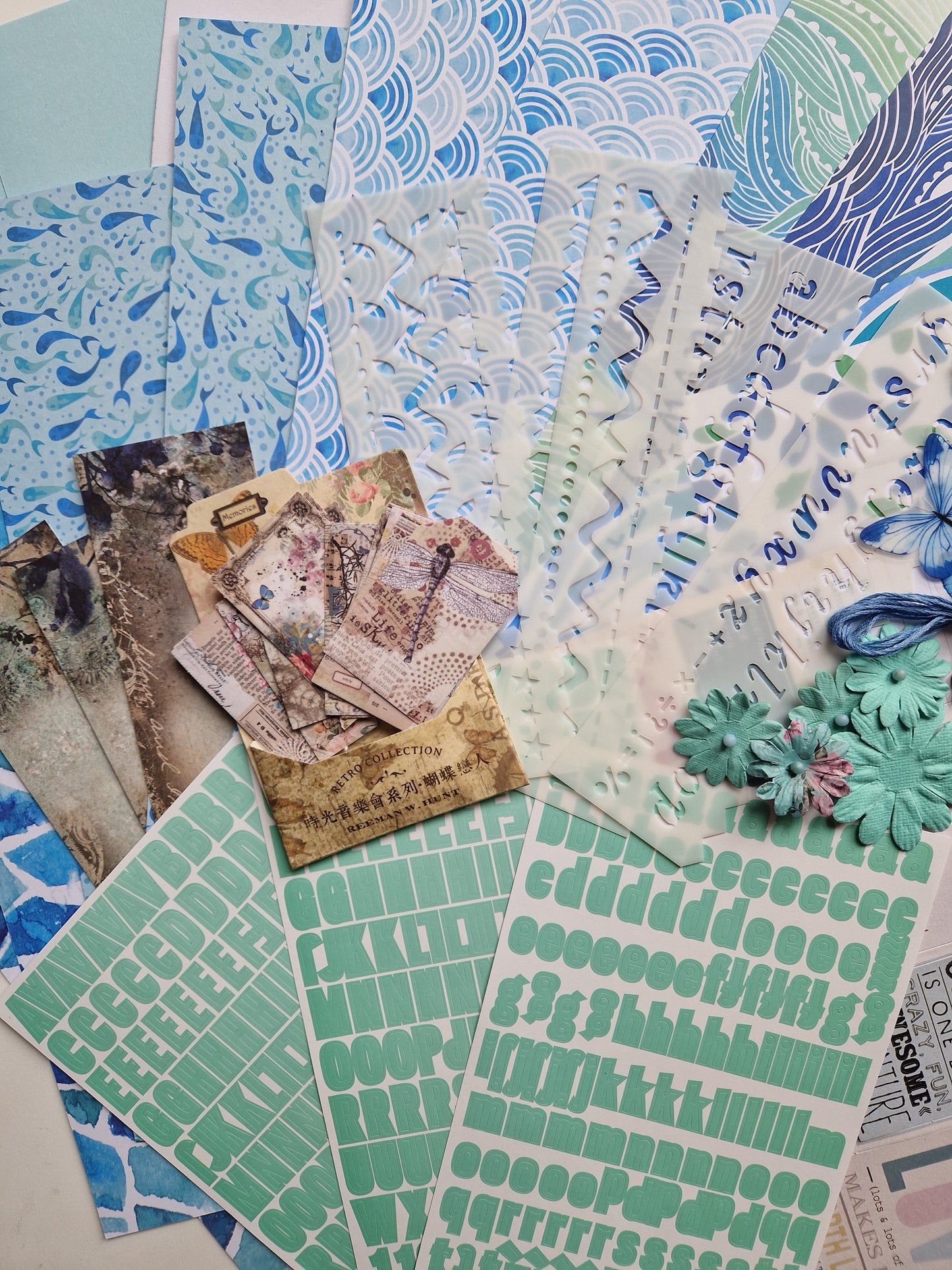 Scrap Box Club - Azure Flow - Memories and Photos