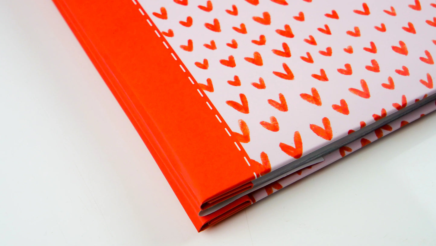 Scrapbook Album 12x12. Snapload style. Hearts - Memories and Photos