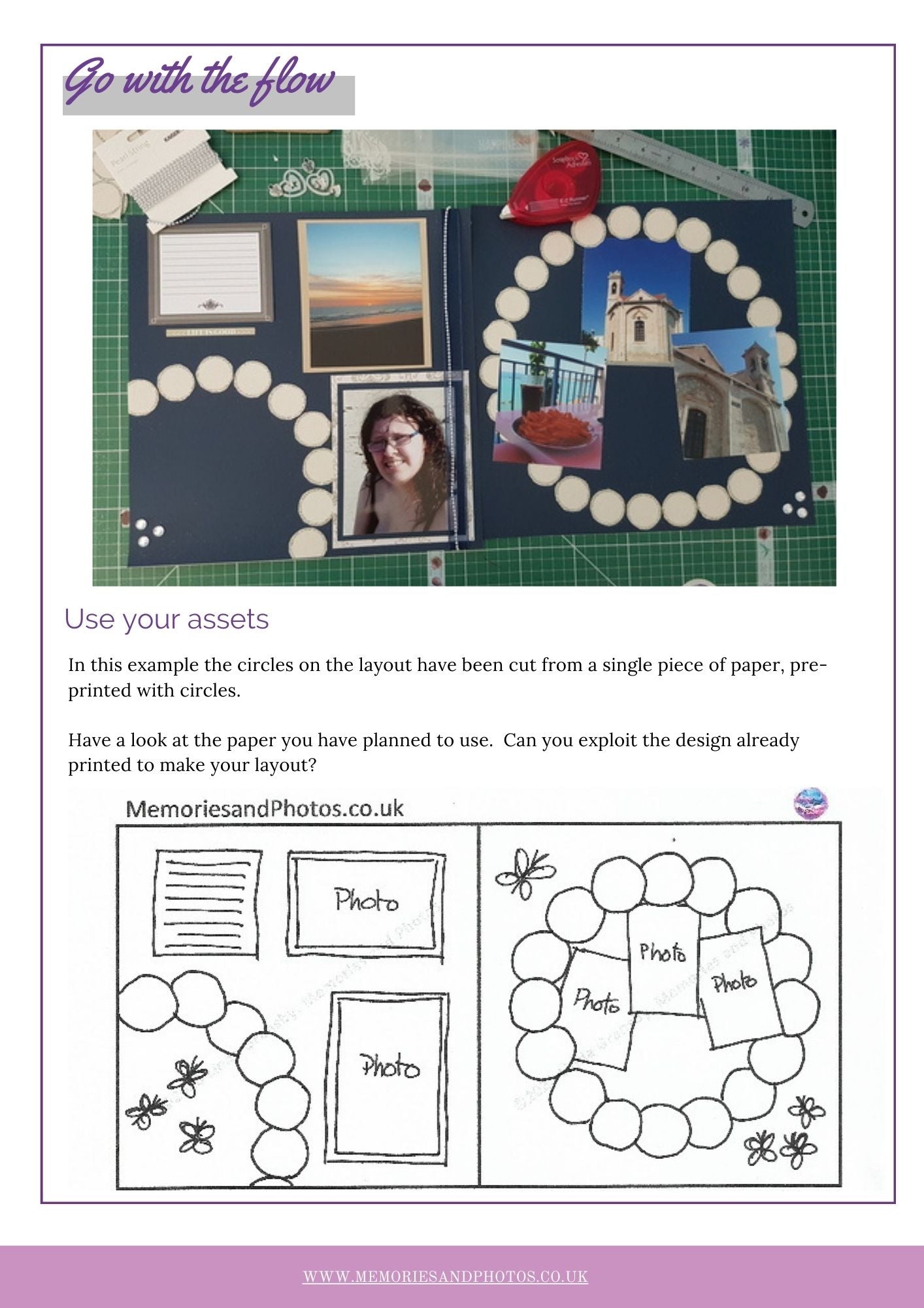 Page Sketches for Scrapbookers E-book Vol 1 - Memories and Photos