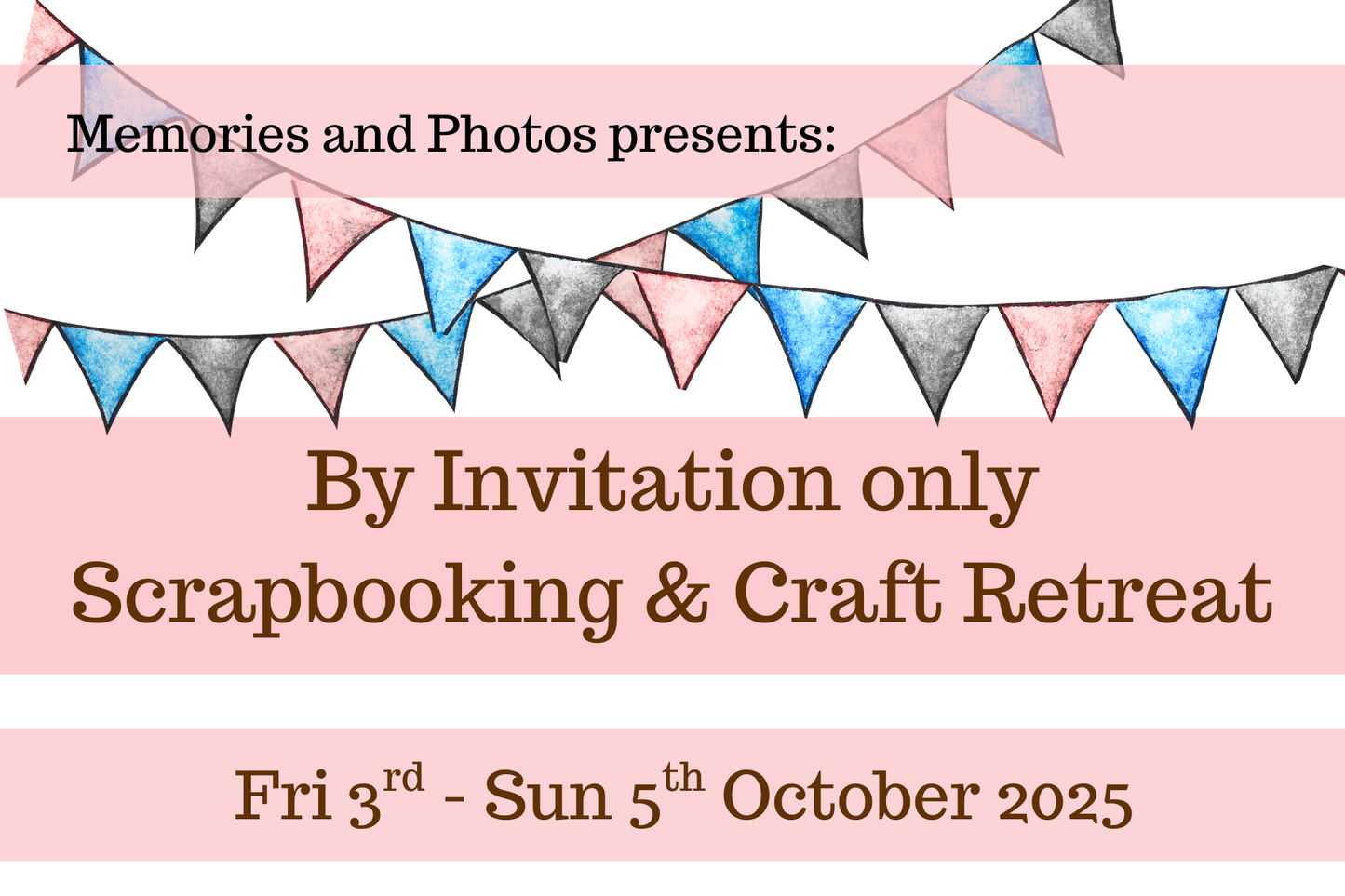 Craft Retreat - 3rd to 5th Oct 2025 (by invitation only)