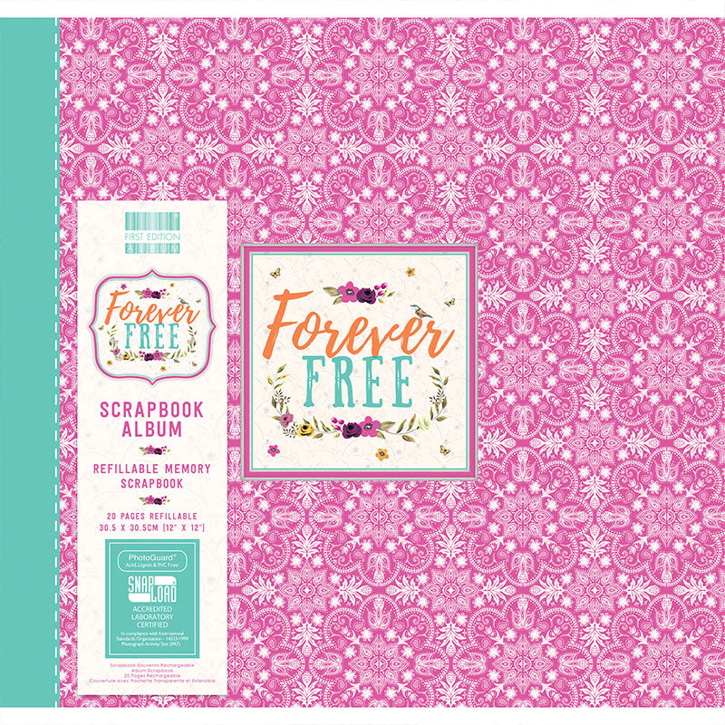 Grace Taylor Scrapbook Album 12"x12". Snapload style. Forever Free - Memories and Photos