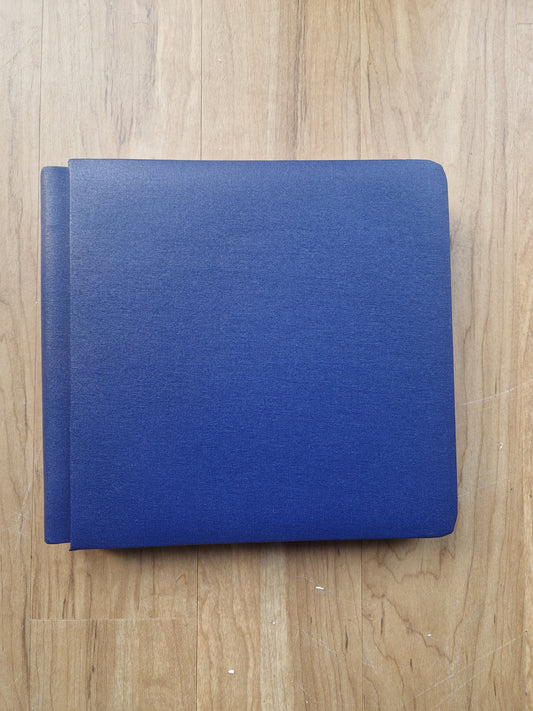 CM 8x8 Book cloth Album Cobalt with 2 sets pages, protectors and baby boy kit - Memories and Photos