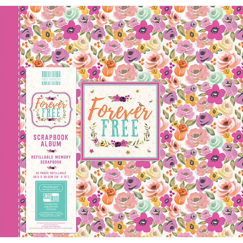 Scrapbook Album 12x12. Snapload style. Forever Free Blooms - Memories and Photos