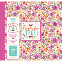 Scrapbook Album 12x12. Snapload style. Forever Free Blooms - Memories and Photos
