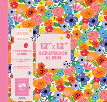 Scrapbook Album 12"x12". Snapload style. Fiesta Marigold - Memories and Photos