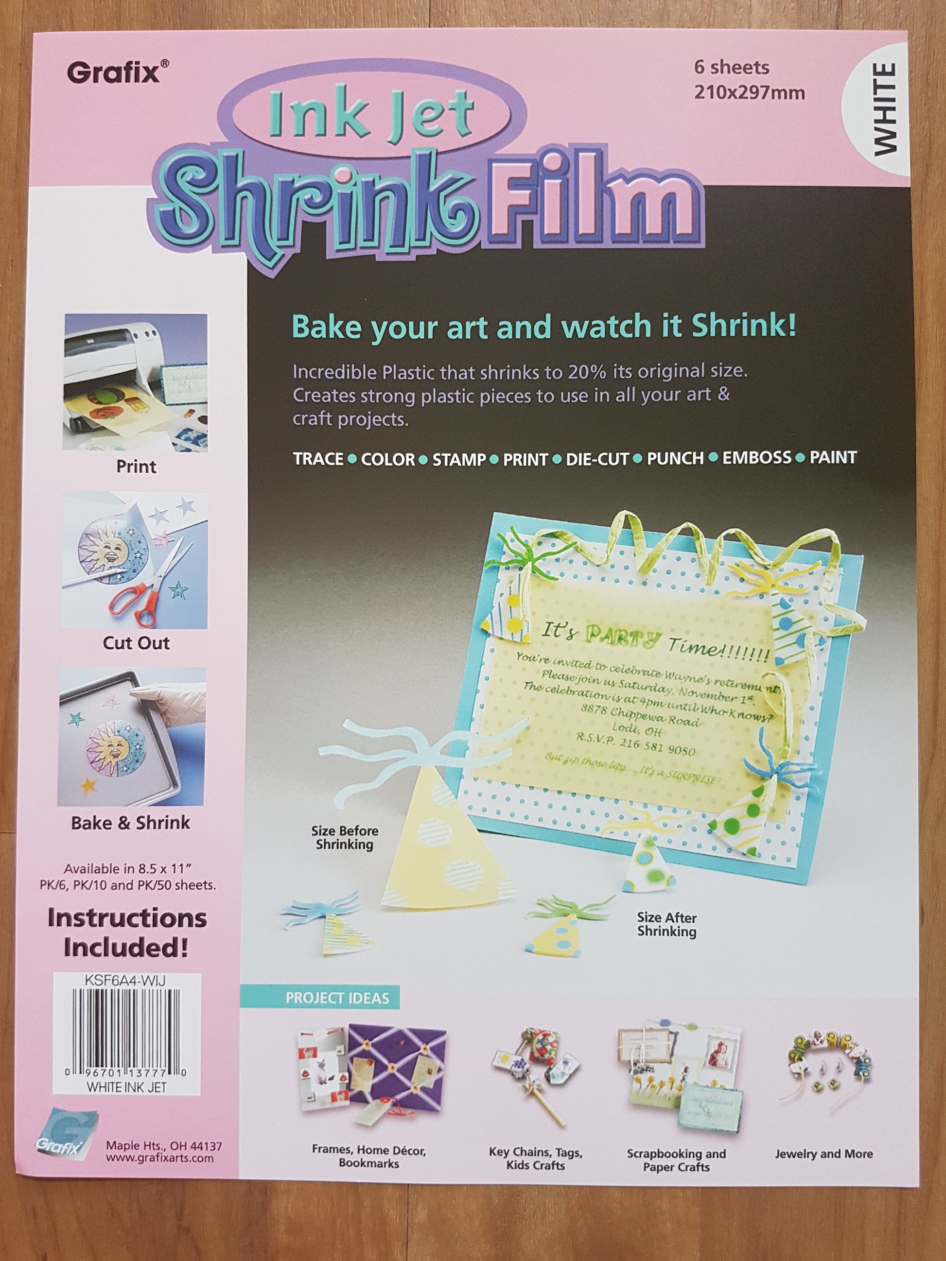 Print and create your own shrink plastic embellishments - Memories and Photos
