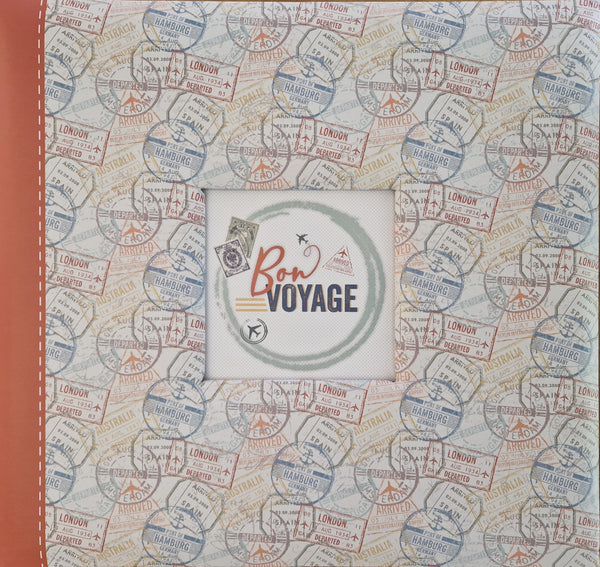 Grace Taylor Scrapbook Album 12"x12". Snapload style. Bon Voyage - Memories and Photos